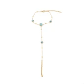 Şahmeran Altın  Kaplama Kadın Turkuaz Taşlı Model-SHM-107 thumbnail 1