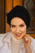Siyah Hazır Burgulu Bone - 1