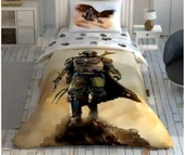 Taç Lisanslı Star Wars Mandalorıan Dust Cloud Tek Kişilik Nevresim Takımı - 1