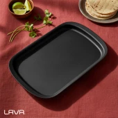 Lava Döküm Dikdörtgen Servis Tabağı Ölçü 32x20cm.-Bordo thumbnail 7