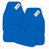 Açık Mavi Renk Araç Halı Paspas Takımı 5’li Kaymaz Tabanlı Oto Halı Paspas Seti - 1