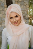 Açık Somon Güpürlü Abiye Şal - 2