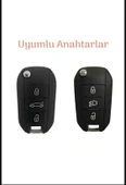 PEUGEOT CiTROEN KARBON ANAHTAR KILIFI SUSTALI MODEL ORTA TUŞ IŞIK 2.RESİME BAKINIZ thumbnail 2