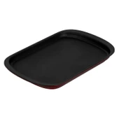 Lava Döküm Dikdörtgen Servis Tabağı Ölçü 32x20cm.-Bordo thumbnail 2