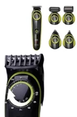 5 Başlıklı Şarjlı Tıraş Makinesi Led Ekran Saç Sakal Ense Tıraşına Uygun Bakım Seti thumbnail 4