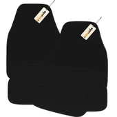 Siyah Renk Araç Halı Paspas Takımı 5’li Kaymaz Tabanlı Oto Halı Paspas Seti - 1