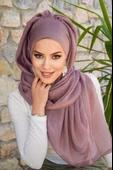 Pudra Janjan Şifon Abiye Şal - 1