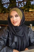 Siyah Hardal Kışlık Hazır Şal - 3