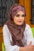 Vizon Batik Desenli Hazır Şal - 1