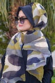 Siyah Haki Kamuflaj Pilise Şapkalı Şal thumbnail 1