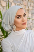 Gümüş Çağla Hazır Türban thumbnail 3