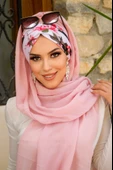 Pudra Çiçek Desen Hazır Şal thumbnail 1