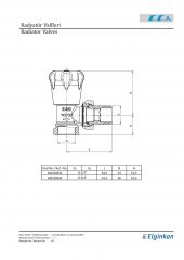 Eca 1/2 Rv2 Düz Radyatör Valfi 102120322 - 2