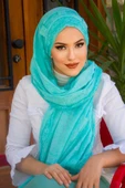 Mint Pamuk Biritli Şal thumbnail 3