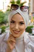 Beyaz Çapraz Bone - 2