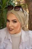 Vizon Bej Işıltılı Çapraz Bantlı Bone - 2