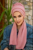 Pudra Krınkıl Atkılı Tesettür Bone thumbnail 3