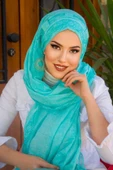 Mint Pamuk Biritli Şal thumbnail 1