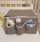 Tutturma Aparatlı Bebek Beşik Başucu Düzenleyici Kapaklı 5 Bölmeli Organizer thumbnail 4