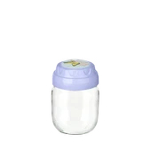 3lü Set Vintage Dekoratif Desenli Cam Kavanoz 425ml - 14,3 oz - 3