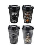 Kahve Bardağı - Kapaklı Desenli 650ML - 1