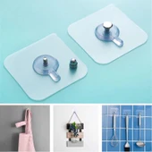 5 Li Yapışkanlı Mutfak Banyo Raf Tutucu Askı Pin Çerçeve Çok Amaçlı Askısı thumbnail 1