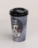 Kahve Bardağı - Kapaklı Desenli 650ML - 3