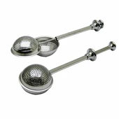 Paslanmaz Çelik Çay Süzgeci Çay Kaşığı Demlik Topu Bitki Çayı Filtresi - 3