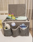 Tutturma Aparatlı Bebek Beşik Başucu Düzenleyici Kapaklı 5 Bölmeli Organizer thumbnail 3