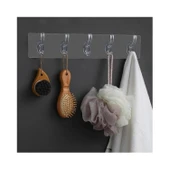 Çok Amaçlı Kendinden Yapışkanlı 5li Şeffaf Askı thumbnail 1