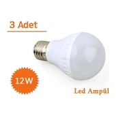 12W Enerji Tasarruflu Led Ampul ( 3 Adet ) - 1