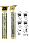 Gold Uçlu Vintage  Şarjlı Traş Makinesi Saç Sakal Ense Çizim Vucüt Kılı Tıraş Makinası - 1