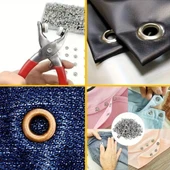 Metal 200 pcs Çıtçıt ve Pense Seti Makinesi  Bebek Elbise Çıtçıt Montaj Seti - 2