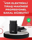 ABS Gövdeli Süper İnce Elektrikli Sakal Kesici – 45 dk Kablosuz Kullanım, Yanak Makası Dahil thumbnail 1