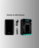 ABS Gövdeli Süper İnce Elektrikli Sakal Kesici – 45 dk Kablosuz Kullanım, Yanak Makası Dahil thumbnail 3