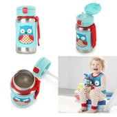 Skip Hop Zoo Pipetli Paslanmaz Çelik Suluk 350 ml Baykuş - 4