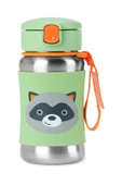 Skip Hop Zoo Pipetli Paslanmaz Çelik Suluk 350 ml Rakun - 1
