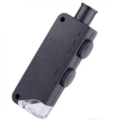 Mini 60x 100x Zoom Lens Odak Takı Led Cep Mikroskop Büyüteç thumbnail 3