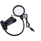 12 Led Clipslı Işıklı Büyüteç,işıklı Masa Lambası Çalışma Lambası - 4