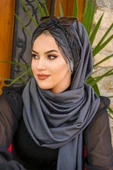 Antrasit Burgu Hazır Şal - 2