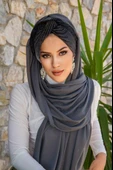 Antrasit Burgu Hazır Şal - 4