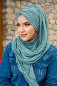 Mint Ponpon Hazır Şal - 3