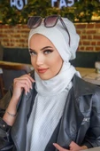 Beyaz Fitilli Tesettür Bere thumbnail 3