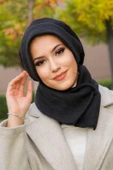 Siyah Şardonlu Tesettür Bere Ve Etol Takım - 4