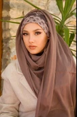 Vizon Marka Desen Bandana Bone Şal - 3