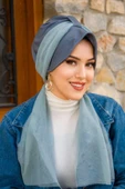 Füme Soft Fularlı Şapka Bone - 2