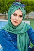 Yeşil Büzgülü Hazır Şal - 2