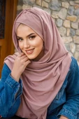 Pudra Çapraz Bantlı Hazır Şal thumbnail 3