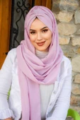 Pudra Pembe Büzgülü Hazır Şal - 3