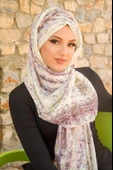 Mürdüm Ekru Desen Hazır Şal - 3